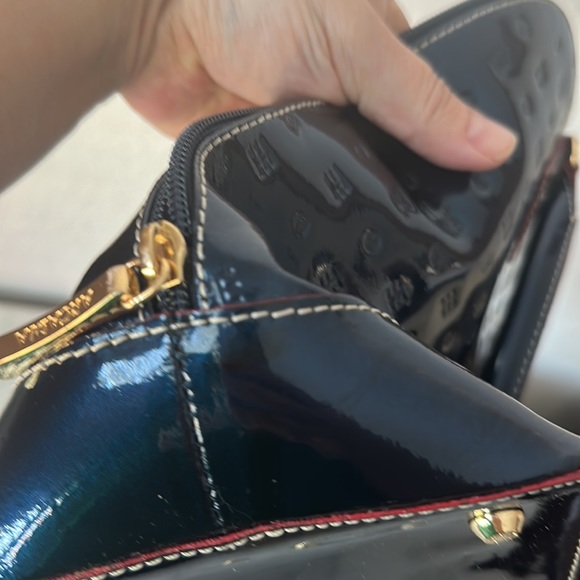 Arcadia Patent Leather Dark Navy Color Bag Italy - Picture 14 of 14